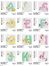 Ponys Alphabet Embroidery Collection